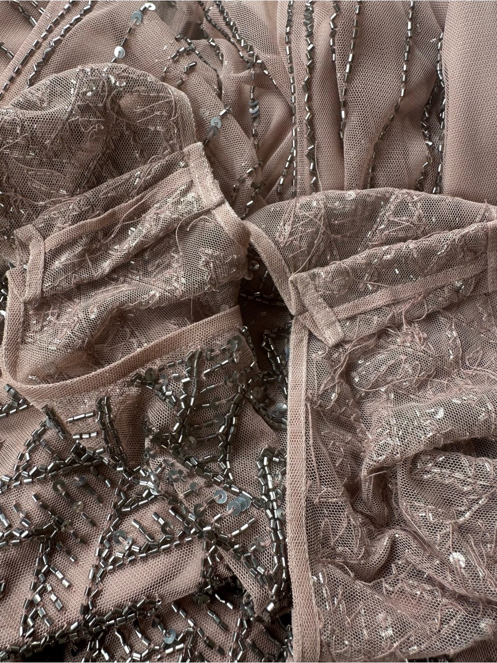 Christina Wu Mauve Beaded Evening Gown - Picture 6 of 10